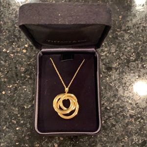 Gold Tiffany necklace with 3 circles